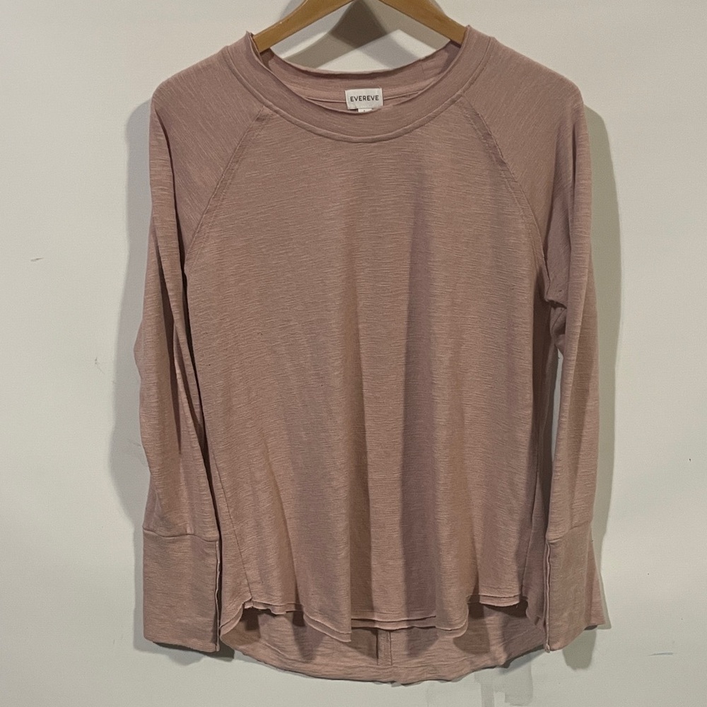 Evereve Dusty Rose Long Sleeve Top